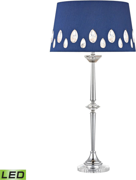 Telford Led Buffet Lamp In Chrome With Laser Cut Shade