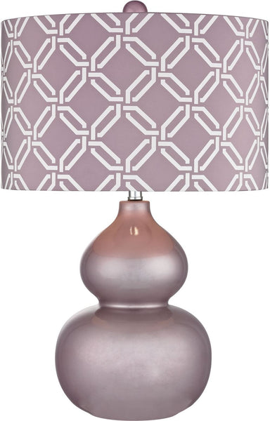 Ivybridge Ceramic Table Lamp In Lilac Luster