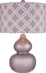 Ivybridge Ceramic Table Lamp In Lilac Luster