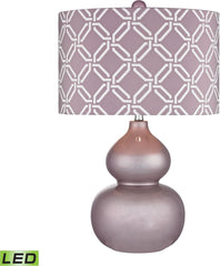 Ivybridge Ceramic Led Table Lamp In Lilac Luster
