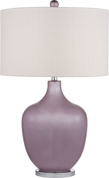 Harlow Table Lamp In Lilac Luster and Polished Nickel