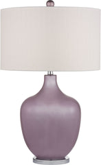 Harlow Table Lamp In Lilac Luster and Polished Nickel