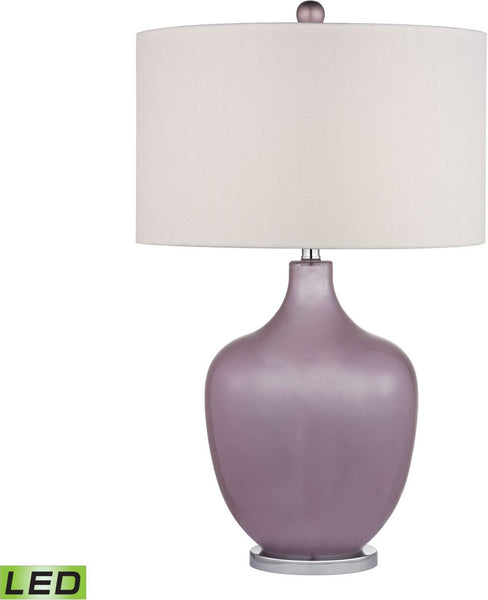 Harlow Led Table Lamp In Lilac Luster and Polished Nickel