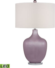 Harlow Led Table Lamp In Lilac Luster and Polished Nickel