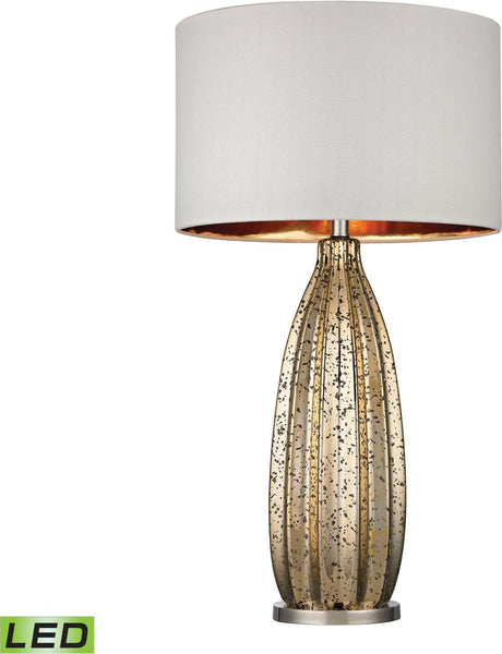 Pennistone Antique Gold Mercury Led Table Lamp In Polished Nickel