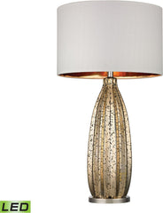 Pennistone Antique Gold Mercury Led Table Lamp In Polished Nickel