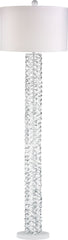 Elgin Metal Ribbon Floor Lamp In Gloss White