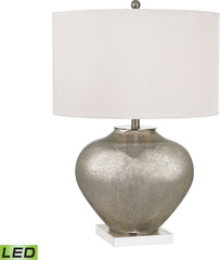 Edenbridge Antique Mercury Glass Led Table Lamp With Led Nightlight