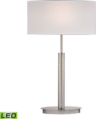 Port Elizabeth Led Table Lamp In Satin Nickel
