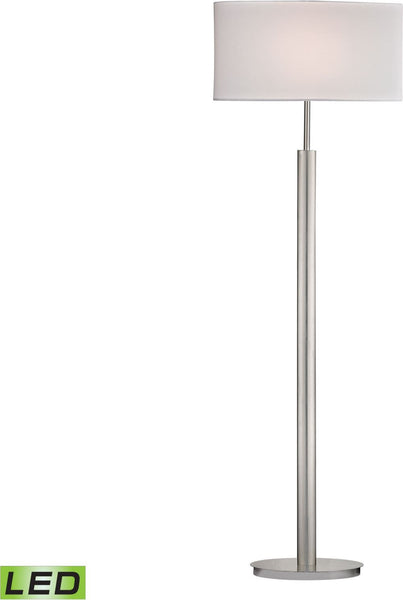 Port Elizabeth Led Floor Lamp In Satin Nickel