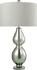 Double Gourd Table Lamp In Light Green Mercury