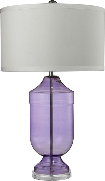 Translucent Trophy Table Lamp In Purple Glass