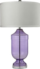 Translucent Trophy Table Lamp In Purple Glass