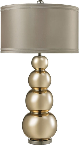 Stacked Gourd Table Lamp In Gold Mercury