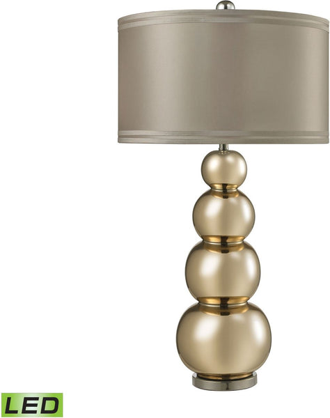 Stacked Gourd Led Table Lamp In Gold Mercury
