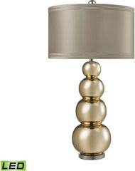 Stacked Gourd Led Table Lamp In Gold Mercury