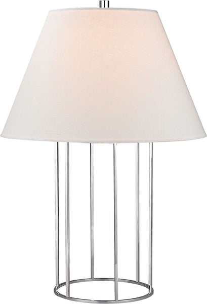 Barrel Frame Table Lamp In Polished Chrome