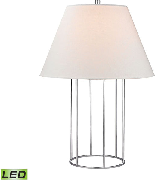 Barrel Frame Led Table Lamp In Polished Chrome