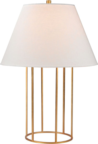 Barrel Frame Table Lamp In Gold Leaf
