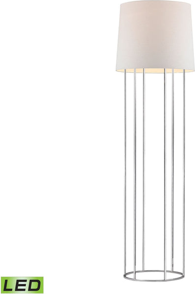 Barrel Frame Led Floor Lamp In Polished Chrome