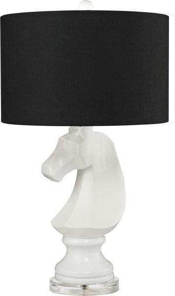 Knight Table Lamp In Gloss White
