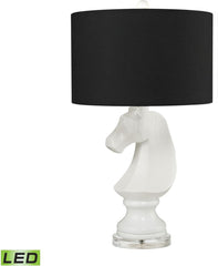 Knight Led Table Lamp In Gloss White