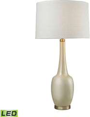 Modern Vase Ceramic Led Table Lamp In Cream