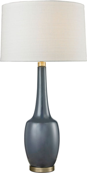 Modern Vase Ceramic Table Lamp In Navy Blue