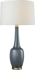 Modern Vase Ceramic Table Lamp In Navy Blue