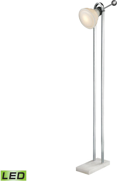 Vintage Ball Handle Adjustable Led Floor Lamp In Polished Nickel