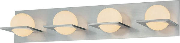 Orbit 4 Light Vanity In Chrome and White Opal Glass