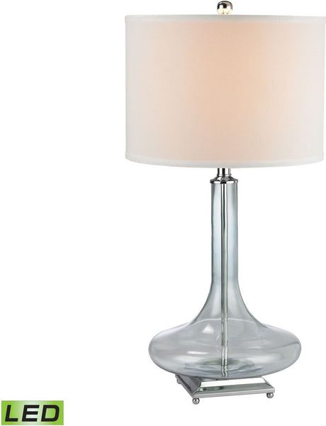 Discus Glass Led Table Lamp In Translucent Light Green