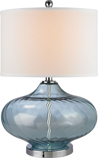 Bulbus Table Lamp In Translucent Light Blue Glass