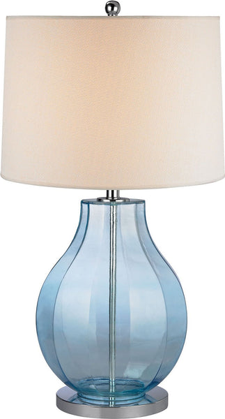 Sea Glass Table Lamp In Translucent Light Blue