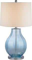 Sea Glass Table Lamp In Translucent Light Blue