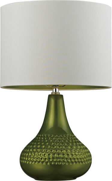 Ceramic Table Lamp In Bright Green