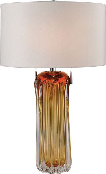 Ferrara Free Blown Glass Table Lamp In Amber