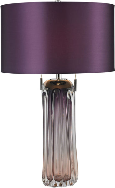 Ferrara Free Blown Glass Table Lamp In Purple