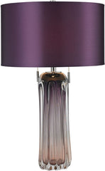 Ferrara Free Blown Glass Table Lamp In Purple