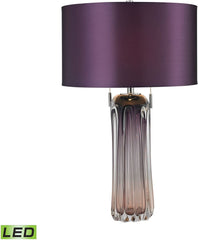 Ferrara Free Blown Glass Led Table Lamp In Purple