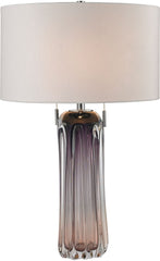 Ferrara Free Blown Glass Table Lamp In Purple