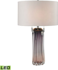 Ferrara Free Blown Glass Led Table Lamp In Purple
