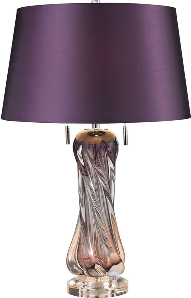 Vergato Free Blown Glass Table Lamp In Purple