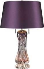 Vergato Free Blown Glass Table Lamp In Purple