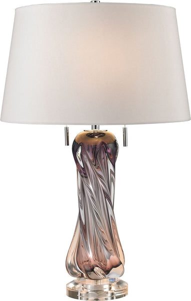 Vergato Free Blown Glass Table Lamp In Purple