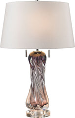 Vergato Free Blown Glass Table Lamp In Purple