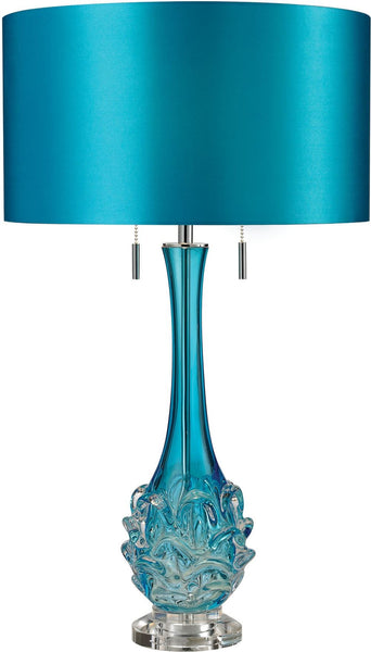 Vignola Free Blown Glass Table Lamp In Blue