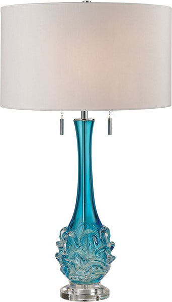 Vignola Free Blown Glass Table Lamp In Blue