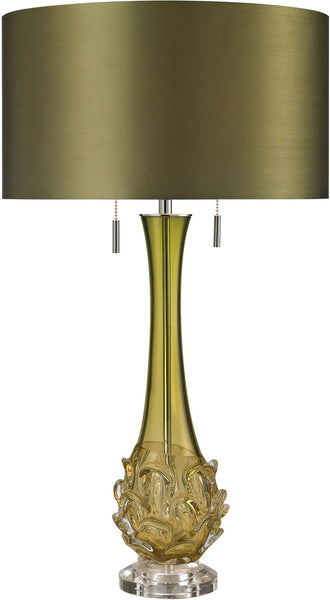 Vignola Free Blown Glass Table Lamp In Green