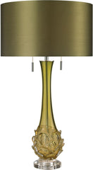 Vignola Free Blown Glass Table Lamp In Green